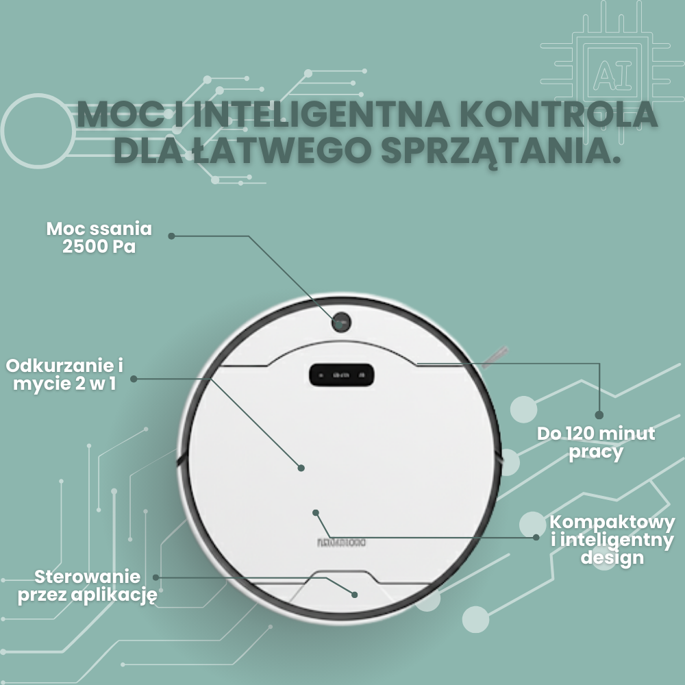 CLEANBOT S11 PRO™ | TWOJE DOMOWE PORZĄDKI BEZ WYSIŁKU I W CIĄGU KILKU MINUT DZIĘKI ROBOTOWI 2 W 1